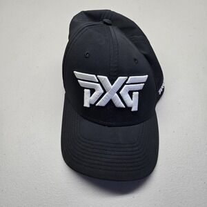 PXG Men Baseball Cap ONE SIZE Black Golf Embroidered Snapback Logo